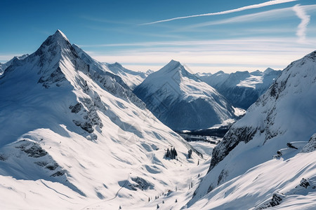 高耸的雪山图片