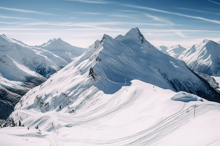 雄伟的雪山图片