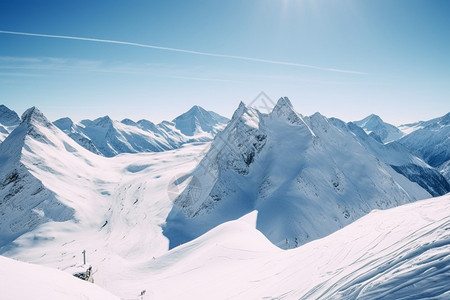 洁白的雪山图片