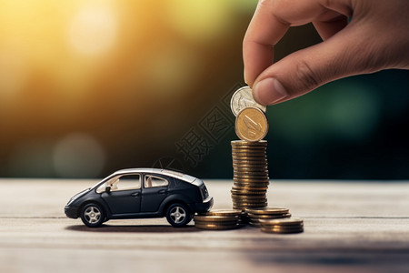 金融发布会买车的货币建议概念图背景