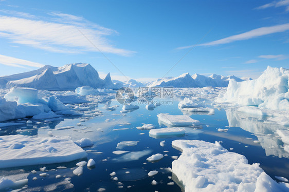 南极的冰川融化现象图片