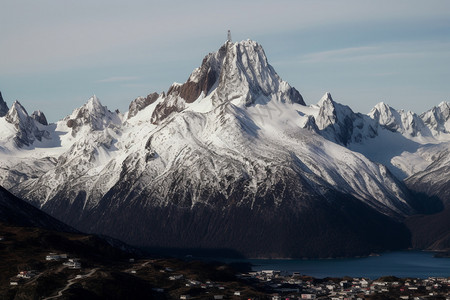 壮观的安第斯山脉景观背景