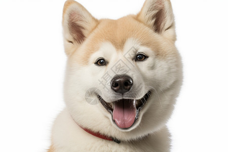 微笑的秋田犬背景图片