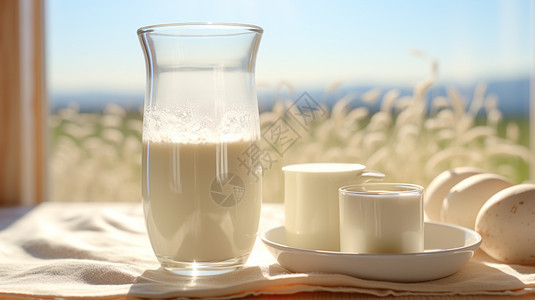 美味健康的牛奶图片