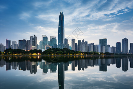 现代发展城市中的高楼建筑景观图片