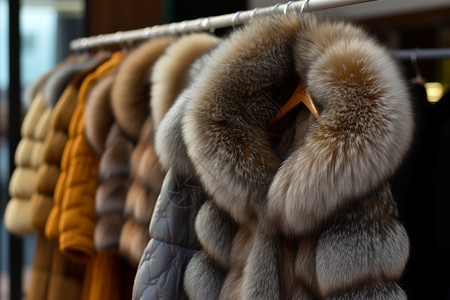 时髦的冬季外套背景图片