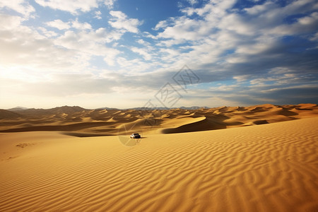 户外一望无际的沙漠图片