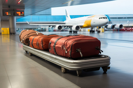 机场运输的行李图片