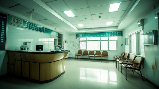 简约宽敞的医务室图片