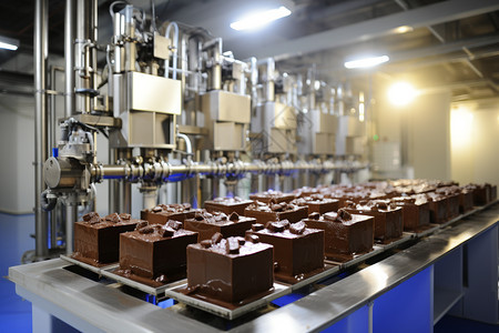 巧克力生产车间背景图片