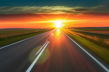 阳光下的公路背景图片