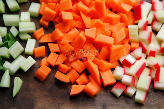 冬瓜粒和胡萝卜丁图片