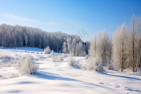 户外的雪景图片