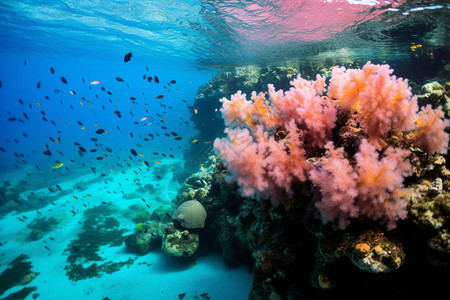 缤纷多彩的海底世界背景图片