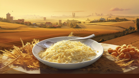 农场中健康的谷物粮食插图图片