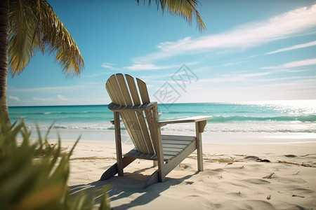 海滨沙滩椅图片