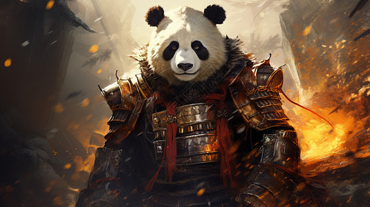 战场上的熊猫战士图片
