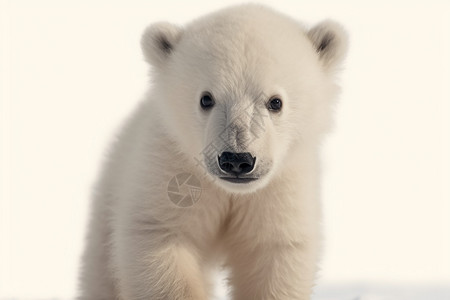 白色北极熊幼崽图片