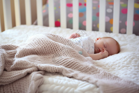 婴儿床的新生儿图片