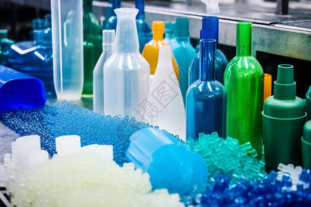 工业生产的可回收利用塑料瓶子图片
