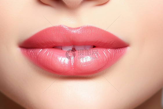 女性唇部的图图片