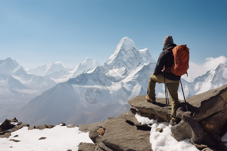 喜马拉雅山冒险背景图片