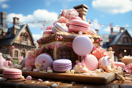 马卡龙童话甜品小屋图片