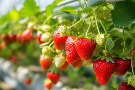 生长的草莓图片