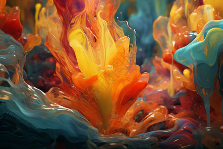 一个令人着迷的抽象玻璃状流体的世界图片