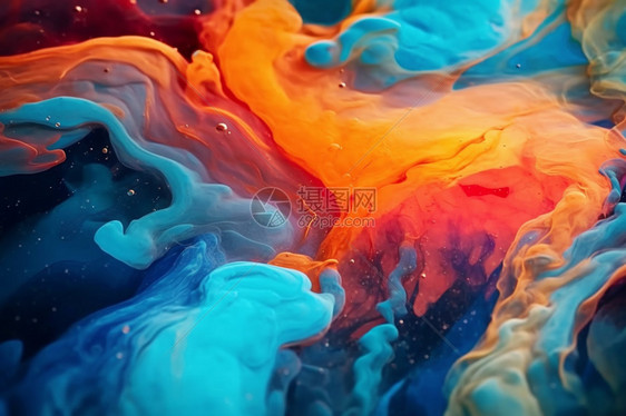 抽象的彩色状液体图片