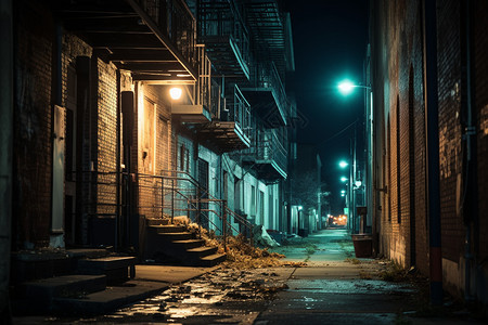 黑暗的城市夜晚图片