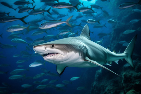 深海的鲨鱼图片