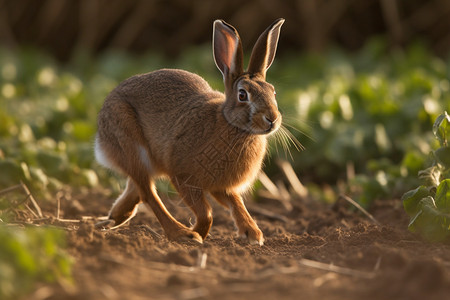 野外的兔子图片