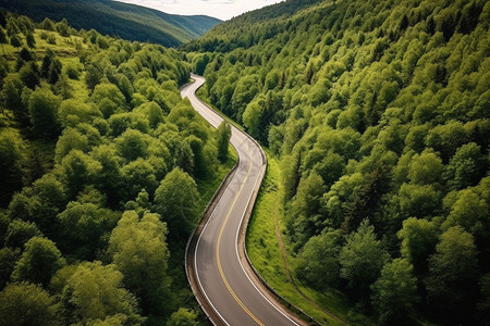 山间的道路图片