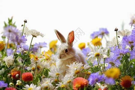 兔子在花园里图片