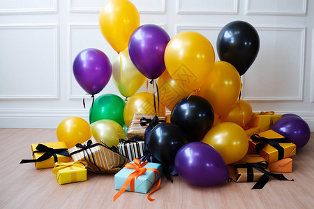 派对上的彩色气球图片