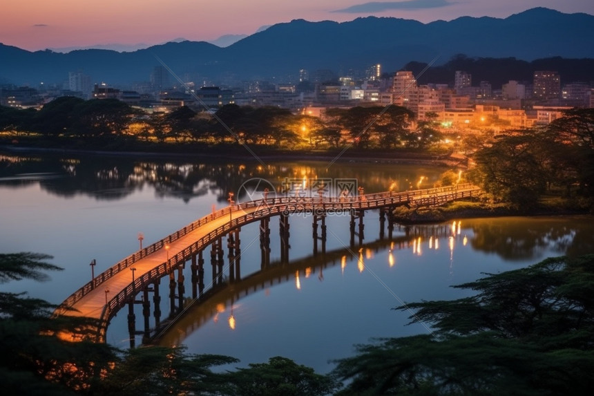 美丽的日本城市夜景图片