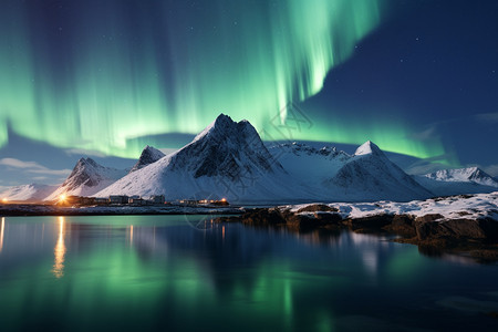 冰岛北极星的美丽景观图片