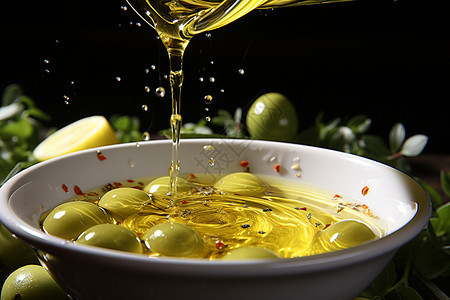 健康的橄榄油图片