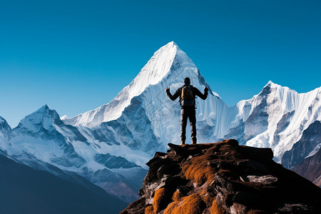 户外登山爱好者图片