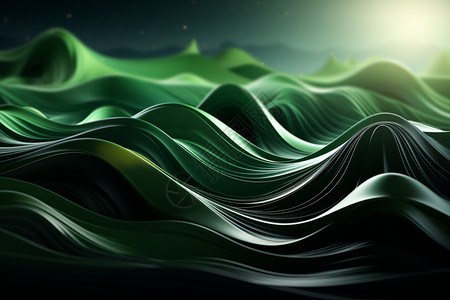 绿色抽象立体背景图片