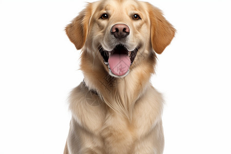 开心吐舌头的罗威纳犬图片