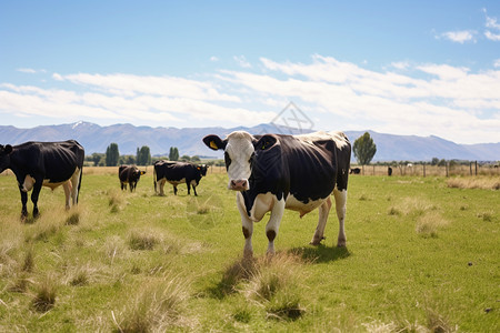 牧场的奶牛群图片