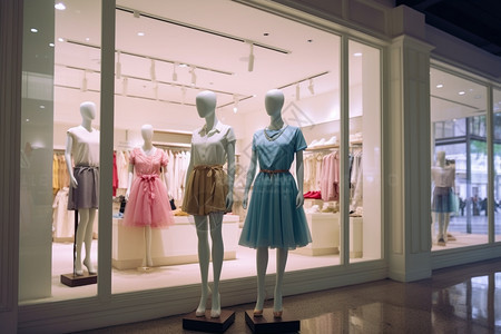 现代商场女性服装店图片