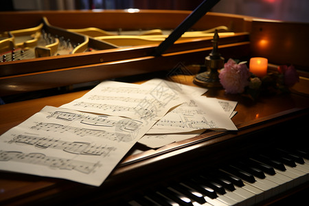 古典音乐旋律乐谱高清图片