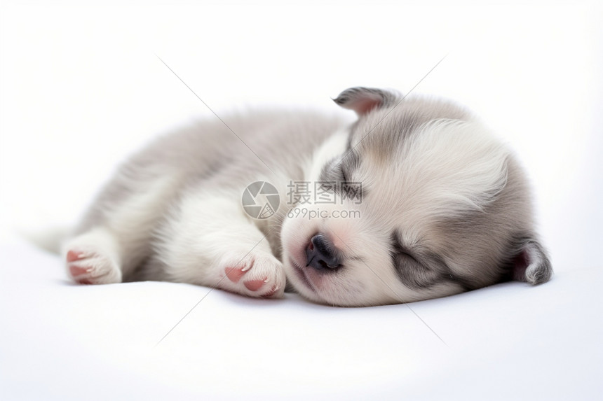 睡觉的可爱小狗图片
