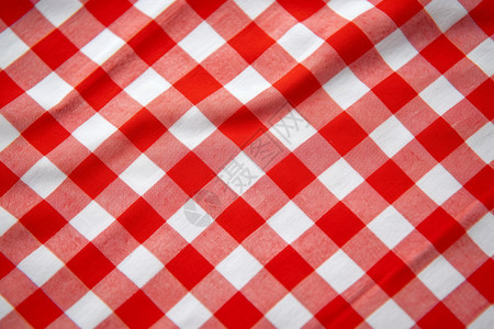 纺织品检测红色格纹桌布背景