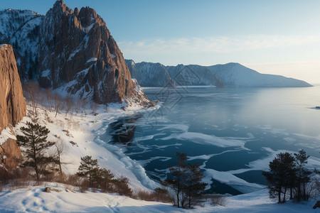 宁静的冬季风景图片