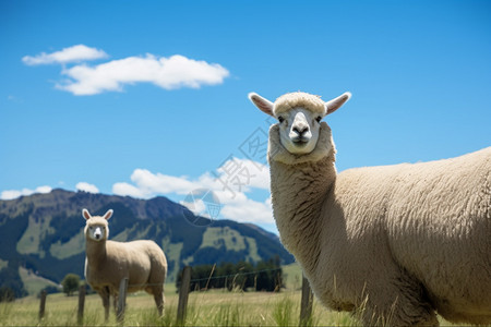 草原上的羊驼图片