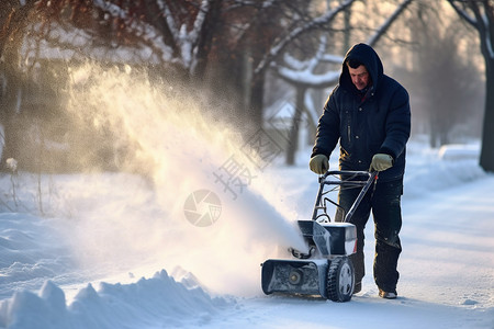 现代化小型铲雪机高清图片